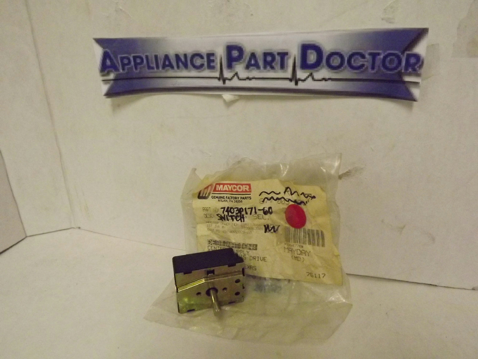 MAYTAG WHIRLPOOL STOVE 7403P171-60 SELECTOR SWITCH NEW MAYTAG WHIRLPOOL STOVE 7403P171-60 SELECTOR SWITCH NEW